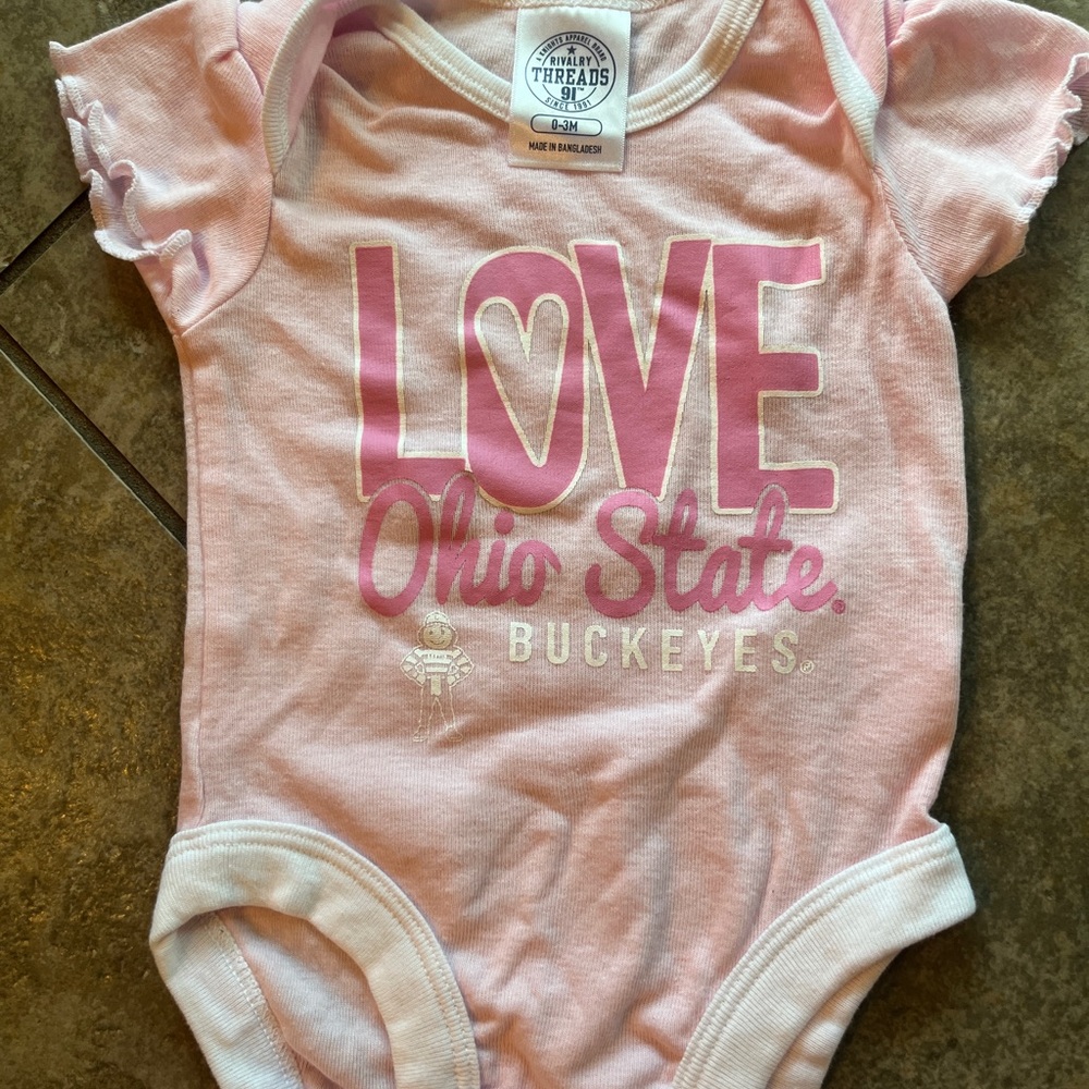 Rivalry Threads Pink Ohio State Bodysuit